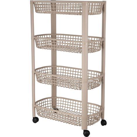 Carrello da cucina beige 46,5x26xh78,8 cm (1/3)