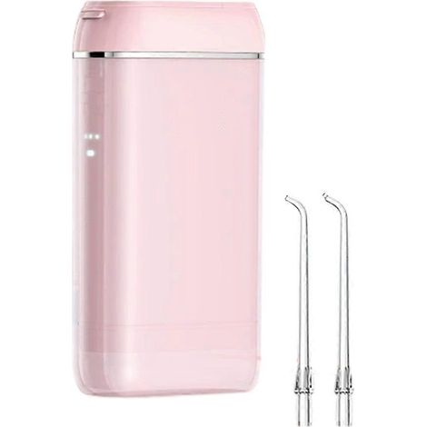 Ultraschall-Munddusche mit Wasserstrahl-Zahnbürste für optimale Zahnreinigung, ideal für zu Hause und auf Reisen (rosa). (1/5)