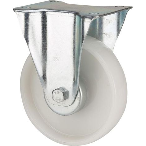 RUEDAS ALEX rueda fija  130-125-2 cp poliamix blanco eje rodillos