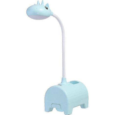 Lampe de bureau LED pour enfants, lampe de table à 3 couleurs et intensité variable, interrupteur tactile / connexion USB / porte-stylo, lampe de lecture pour chambres d'enfants, bureau, travail