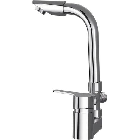 Mitigeur pour vasque, 10 cm, zinc, chromé, eau chaude/froide (1/5)