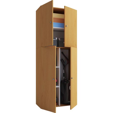 Gabinete de limpieza de gabinete de escoba de madera Lona 70x184x40 - VCM