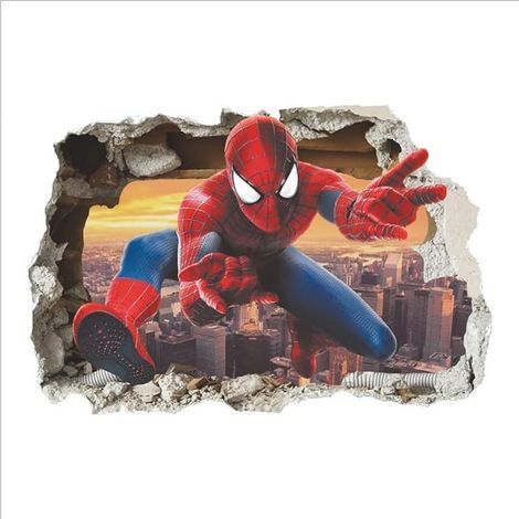 Blue Dream Stickers Muraux Spiderman, Autocollants Effet 3D, Dé