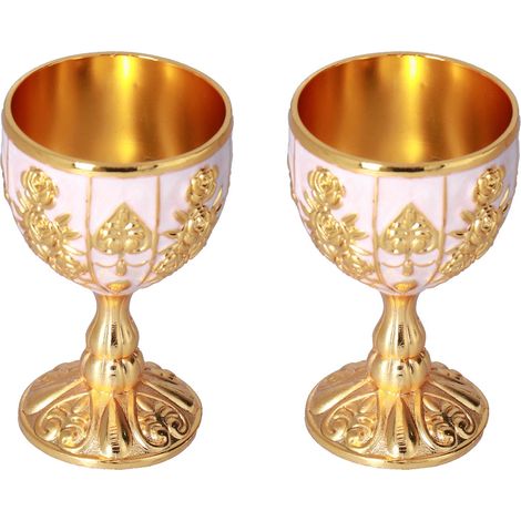 Stück 30 ml Kelche, europäische, hochwertige goldene Retro-Ornamente, ideal für Reisen, Dekoration und als Sammlerstück. (1/5)