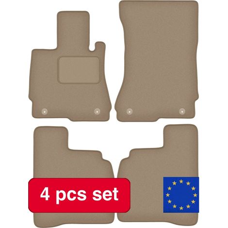 Autoteppiche, kompatibel mit Mercedes W221, luxuriöse Umrandung, langlebiger Schutz, Beige (1/5)