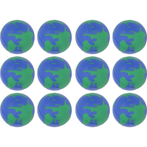 12 Balles Anti-Stress Globe 63mm en PU Souple pour Enfants et Adultes - Jouets Sensoriels et Éducatifs (1/5)