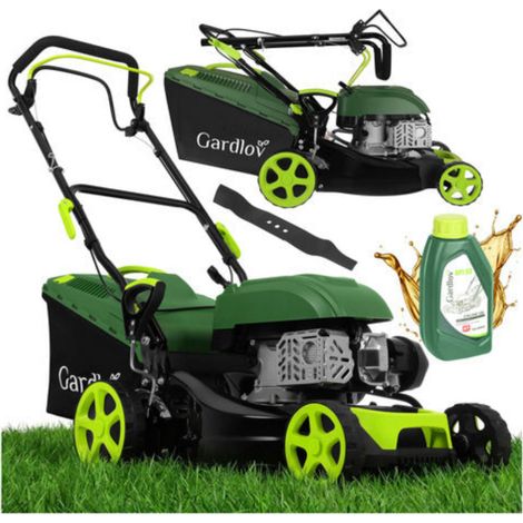 Tondeuse à gazon thermique avec transmission, moteur puissant, largeur de coupe 40,6 cm + fonction lavage + hu