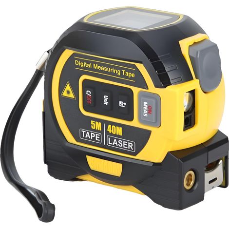 Rnemitery – Mètre laser numérique 131Ft – Ruban de 16Ft avec rétroéclairage LCD – Précision +/- 2mm – Câblage croisé 32Ft à 90° (1/10)