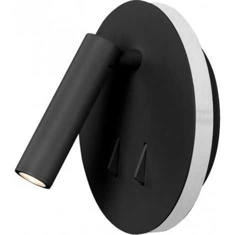 Applique murale intérieure liseuse Led Cayman noir mat - Mantra (1/2)