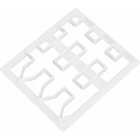 Stampo per biscotti a forma di recinto in legno, stampo per stampa e taglio di recinzione in plastica per fondente fai da te, pasta di gomma, decorazione di bordi per torte, utensile da forno bianco (1/5)