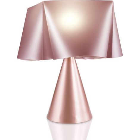 Pink Metal Cone Tischlampe aus Kunststoff Cm. 28 x 32 Std (1/2)