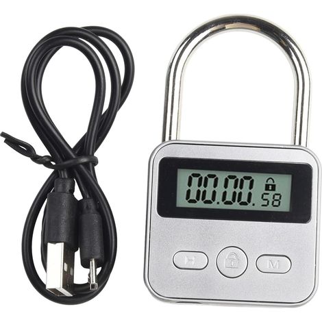 Girftong - Cadenas minuteur numérique avec écran LCD, compte à (1/5)