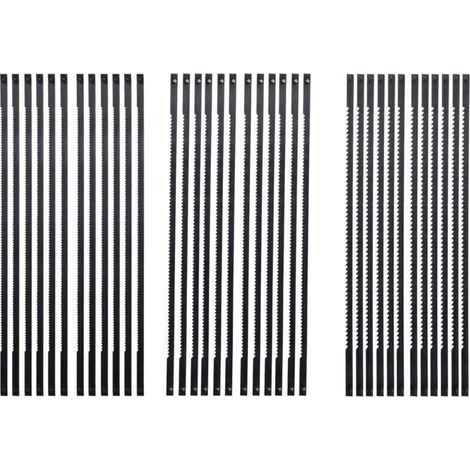 Lames De Scie À Chantourner 36 Pièces Acier 127Mm Goupille Croisée 15 18 24 Dents Coupe Fine Standard (1/4)