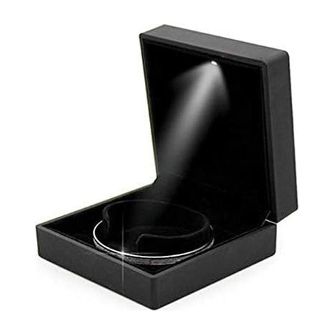 LED Rectangular Jewelry Box, Soft Velvet Lining Anti-Scratch Interior, Rings/Pendant/Bracelet/Necklace for Collection and Storage(Bracelet) (1/5)
