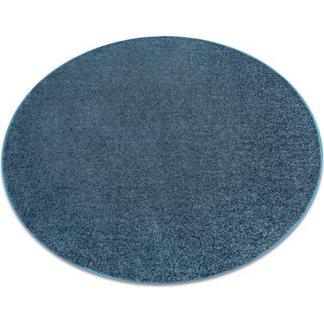 Teppich rund INDUS dunkelblau 75 eben, Melange blue rund 200 cm