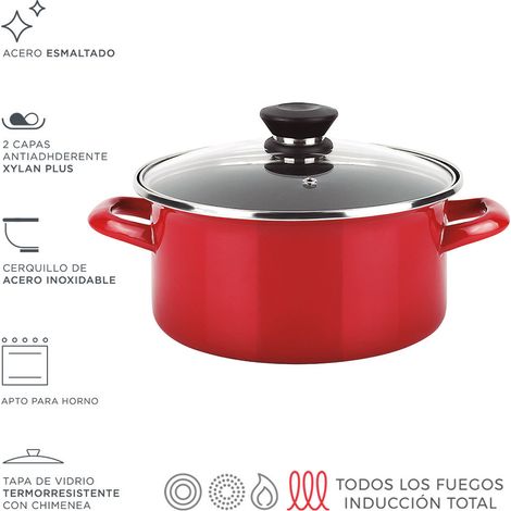 Casseruola Fagor Optimax Rosso Ø 24 x 13 cm (1/3)