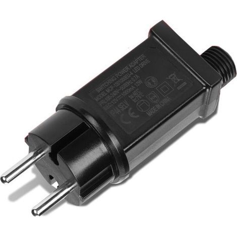 Alimentation LED 12V 12W – Transformateur étanche IP44 pour guirlandes lumineuses – Utilisation intérieure et extérieure (1/4)