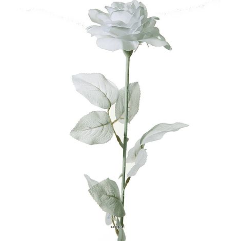 Rose artificielle Blanche pure Whity H 72 cm D 11,50 cm
