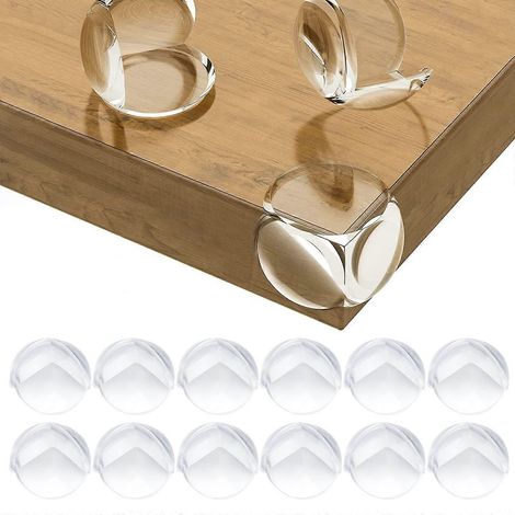 Protections d'angle pour table bébé, protections d'angle transparentes pour meubles de bureau, lot de 12 (1/5)