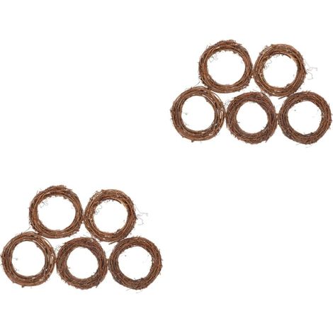 10 Pièces Guirlande en Rotin Cerceau De Fabrication De Couronne Anneaux en Bois pour L'artisanat Couronne De Noel en Rotin Bague en Naturel Vignes DIY Tulipe Cercle Décoratif (1/5)