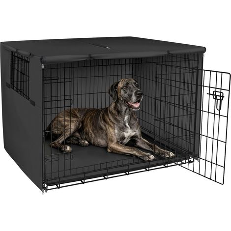 Housse de Cage pour Chien de 137,2 cm – Housse de Niche en Polyester Durable Universelle pour Cage métallique (Noir) (1/5)