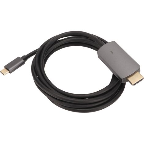 Adaptateur USB-C vers HDMI 4K 30Hz Plug and Play Câble Convertisseur Écran pour Ordinateur Portable Téléphone Projecteur Gris (1/5)