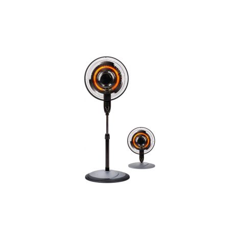 DCG VESA05 Stufa Ventilatore Fibra di Carbonio 2000 W Altezza Regolabile Oscillazione 70° Telecomando colore Nero (1/5)