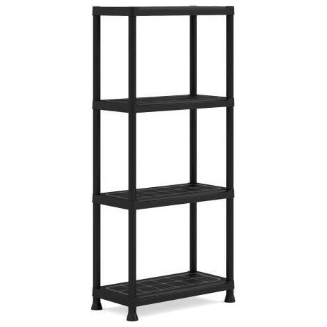 Estantería negra modular KIS 4 baldas para almacenamiento interior (1/4)