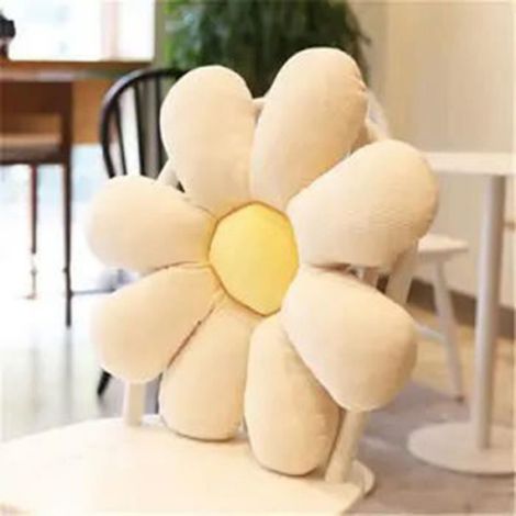 Oreiller Peluche Forme Fleur - Diamètre 45 cm - En Coton PP - Pour Canapé Chaise Voiture - 1 Pièce (1/2)