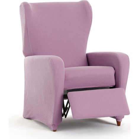 Housse de canapé bi-élastique pour Fauteuil Relax Couleur Rose Design Harlem (1/5)