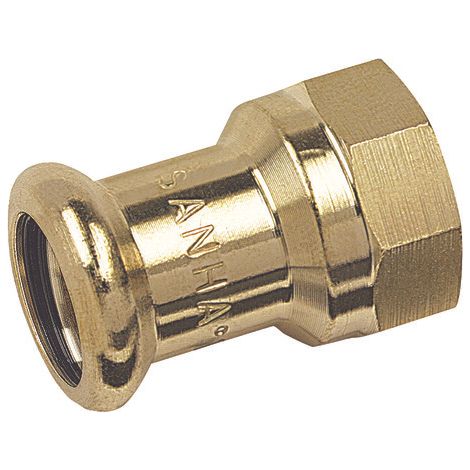 Raccord laiton droit à sertir cuivre Ø12 - femelle 1/2'' (15/21)