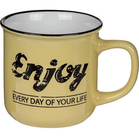 Tasse en céramique modèle Jaune