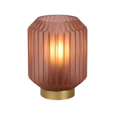 Lampada da tavolo in vetro rosa oro E14 Sueno Lucide