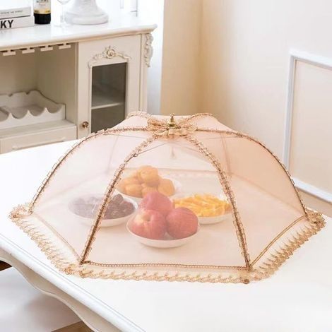 Set aus 2 faltbaren Fliegennetzen aus hochwertigem Netzgewebe für den Außenbereich, Küche, Garten, Partys, Grillabende (2 Stück, 70 x 70 cm) (1/4)
