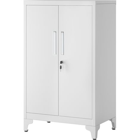 Songmics – Caisson de bureau en acier 40 x 60 x 90 cm – Armoire verrouillable avec étagères réglables – Résistant à la rouille – Pour bureau et salon