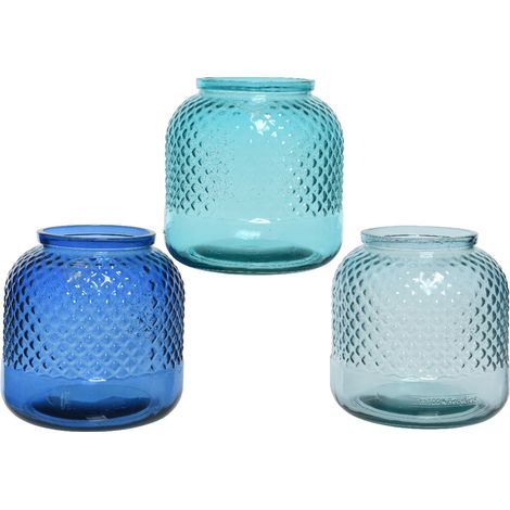 VASO HURRICANE IN VETRO D.19XH19CM 3COLORI ASS. (1/2)