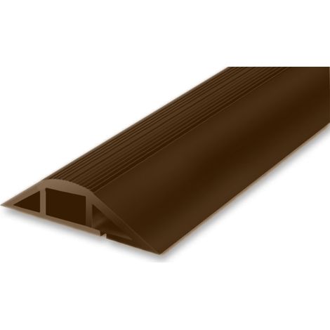 Protège câble RS PRO, Ø interne: 22mm 22 x 11.6mm, long.: 1m, larg.: 76,2 mm, PVC Marron ( Prix pour 1 )