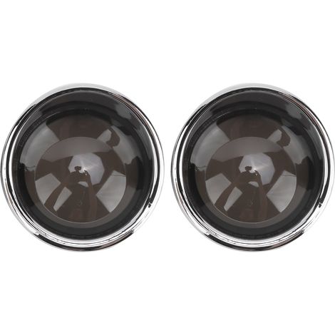 2 pièces clignotants moto cache protection boîtier protecteur transmission lumineuse intense gris argenté (1/5)