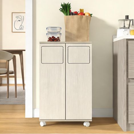 Buffet coloris blanc en MDF 46,7 x 35 x 80 cm (1/5)