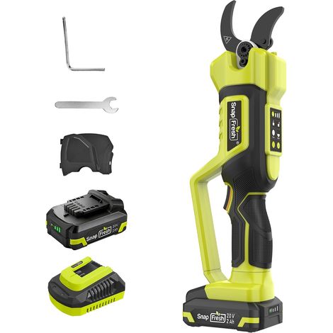 Sécateur Électrique Sans Fil 20V, Moteur Brushless, Diamètre de Coupe Max. 40 mm, Sécateur Électrique avec Batterie 2,0 Ah et Chargeur, Lame SK5 pour Branches, Arbustes et Troncs (1/5)
