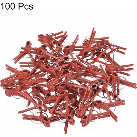 Pinces de greffe de plantes Pinces de jardin à bouche incurvée en plastique Fixation Connects Outil de jardinage pour vigne végétale Lot de 100 (1/4)