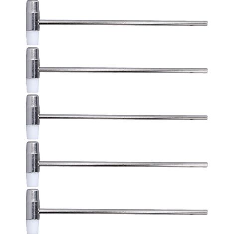 Lot de 5 mini marteaux à double tête pour bijoux, artisanat, réglage de montres et autres travaux manuels (16,5 cm). (1/5)