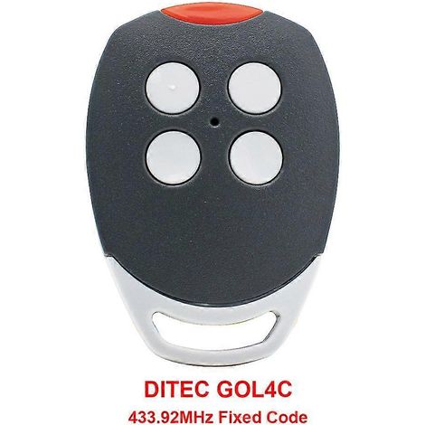 Télécommande de porte de garage Ditec Gol4c 433,92 MHz fixe pour ouvre-porte de garage Ditec 433 MHz, face à face (1/4)