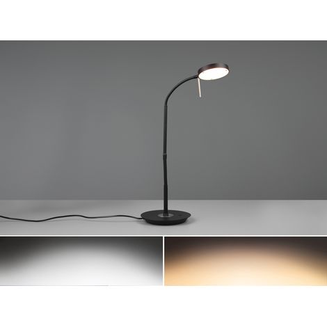 LED Schreibtischleuchte MONZA dimmbar mit Flexarm, Höhe 57cm, Schwarz (1/5)