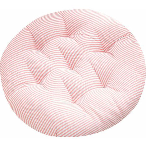 Coussins de chaise ronds rembourrés pour chaise de jardin, salle à manger, chaise de bureau 40cm Fontainebleau rose (1/5)