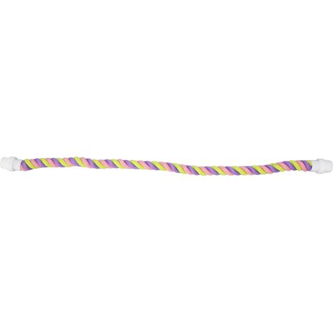 Perchoir en corde pour oiseaux, coloré, pliable, sûr, support pour perroquets, jouet pour calopsittes, tourtereaux, perruches L (1/5)