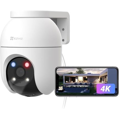 Camera Surveillance WiFi Extérieure à 360° avec Suivi Auto-Zoom, Détection de Forme Humaine/Véhicule, Vision Nocturne en Couleur, Audio Bidirectionnel, IP65 Etanche, 4mm (1/5)