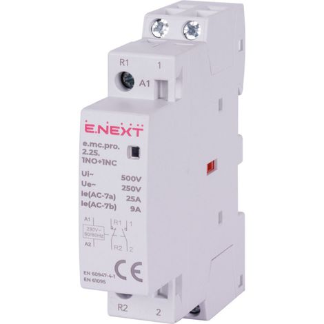 E.next p005220 Modulares Schütz PRO 2P 25A 1NO+1NC 230V AC