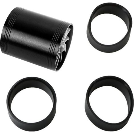 Turbocompressore per auto con turbine a doppia ventola di aspirazione, compressore a gas, risparmio di carburante, turbocompressore, risparmio di carburante (nero) (1/4)