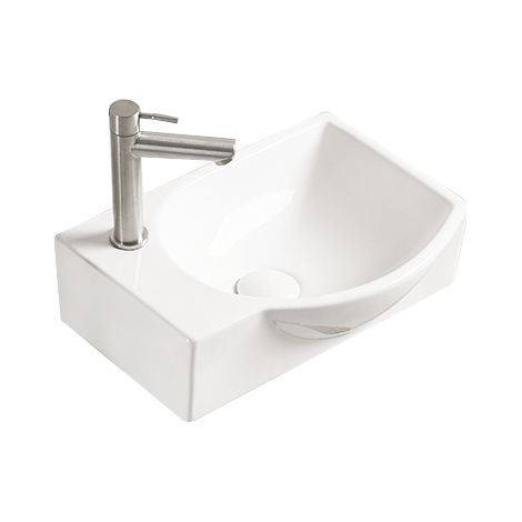 Mexen Mista lavabo sobre encimera derecho 40 x 28 cm, blanco - 22174000R
